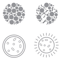Bacteria Related Vector Line Icons. Contains such Icons as Virus, Colony of Bacteria and more.