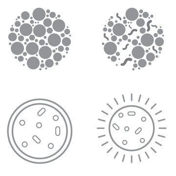 Bacteria Related Vector Line Icons. Contains such Icons as Virus, Colony of Bacteria and more.