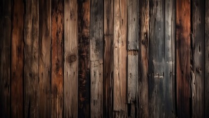 Obraz premium Rustic vertical wood panels provide grunge texture