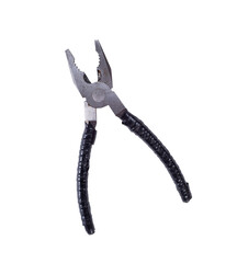 Pliers Isolated on White Background. Metal Steel Equioment for Bending, Cut, Constraction and Maintenance. File with Clipping Path.