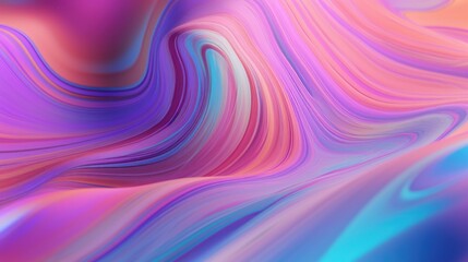 Pastel colored holographic abstract background. Flow, wavy and Curve style.