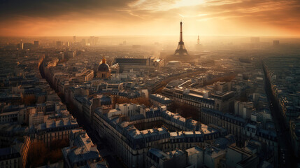 Fototapeta na wymiar Paris. France. Breathtaking travel destination place. Generative AI