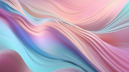 Fototapeta na wymiar Pastel colored holographic abstract background. Flow, wavy and Curve style.