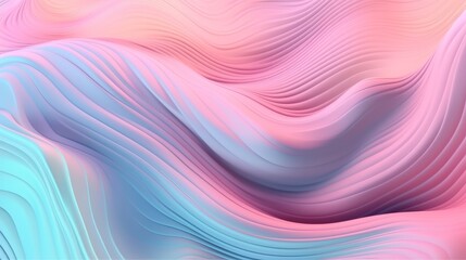 Pastel colored holographic abstract background. Flow, wavy and Curve style.
