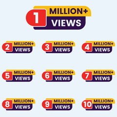 million views celebration background design banner