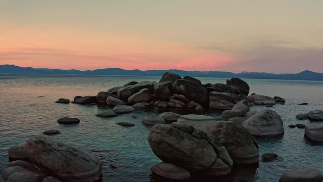 Lake Tahoe Bonsai Rock sunset