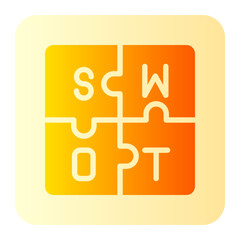 swot analysis gradient icon