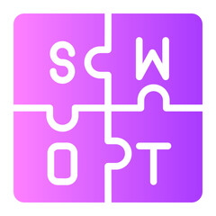 swot analysis gradient icon
