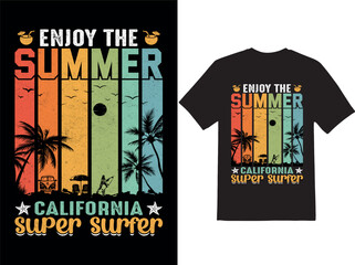 summer t-shirt design, vintage style t-shirt design, summer poster, and typography design.