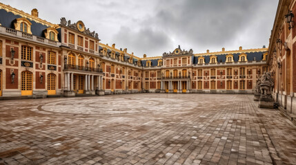 Fototapeta na wymiar Palace of Versailles. Breathtaking travel destination place. Generative AI