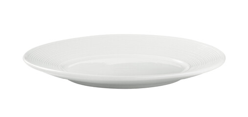 empty white plate on transparent png