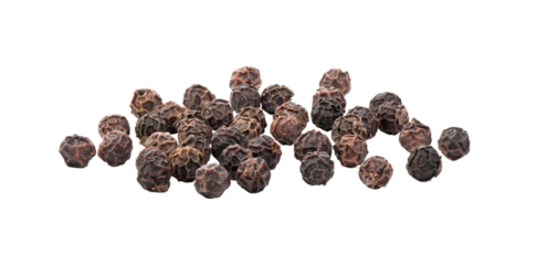Black Peppercorns isolated on transparent png