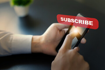 スマートフォンとサブスクライブ smartphone and subscribe