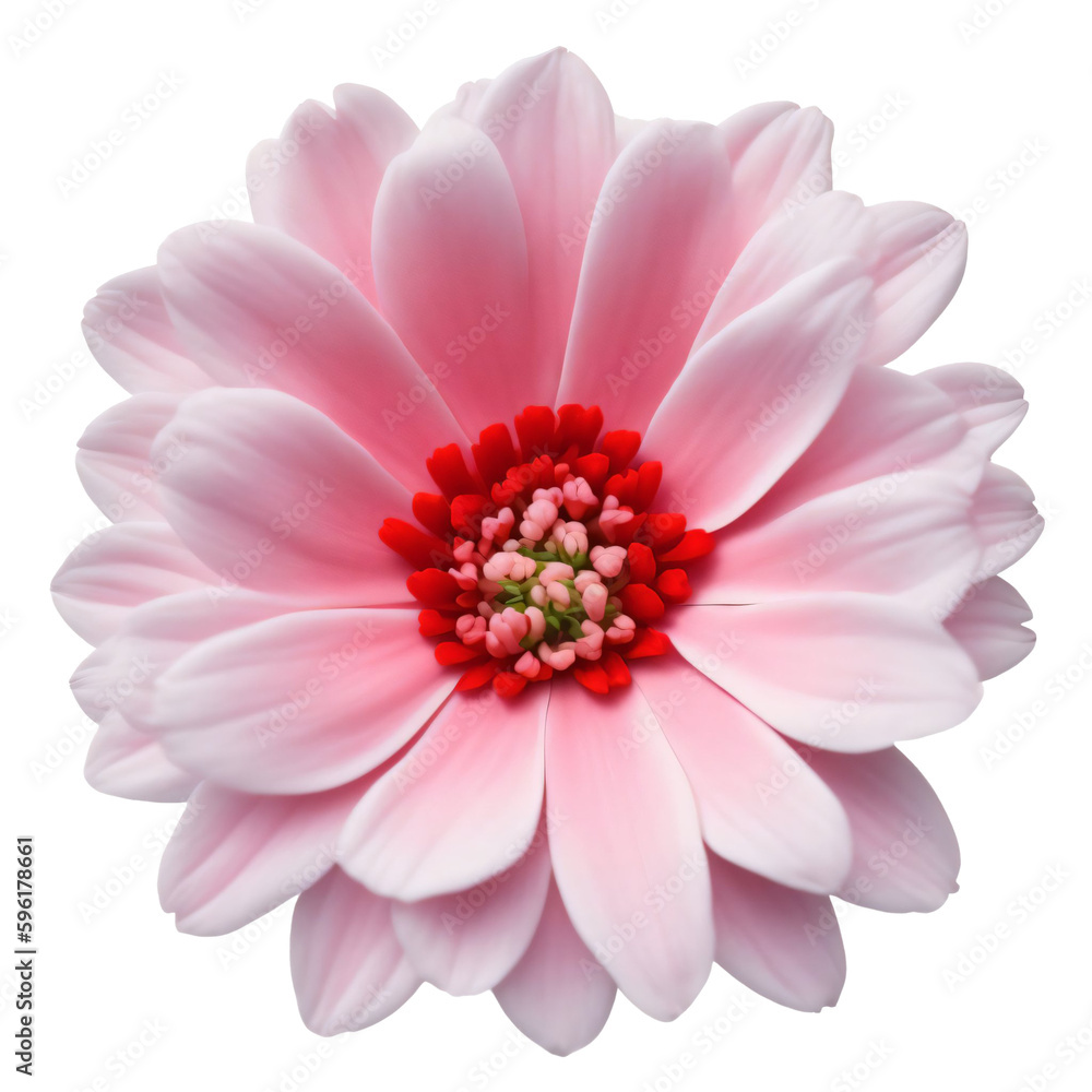 Wall mural pink flower isolated on transparent background, png flower element, rose colour, pink colour