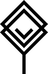 Minimal Geometric Line Tree icon