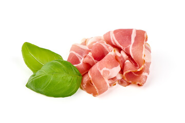 Jamon, jerked meat, isolated on white background. High resolution image.