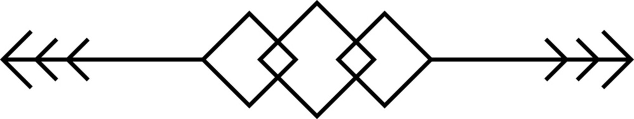 Squares And Arrows Border Ornament