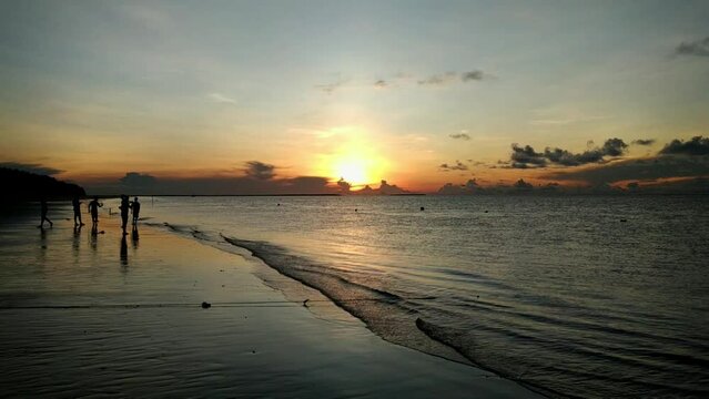 Special Sunrise occurs on the sea beach.