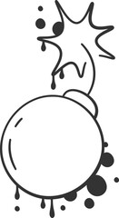 Graffiti Bomb With Burning Wick