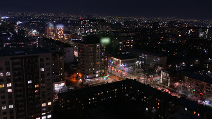 Fototapeta na wymiar night timelapse Bishkekcity