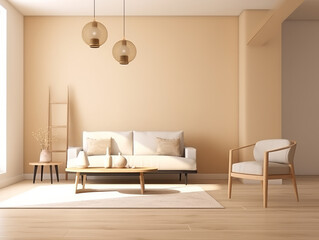 Minimalist Room Decorated With Modern Decor, Minimalist Style, Modern Decor Using Generative AI