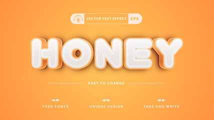 Honey - Editable Text Effect, Font Style