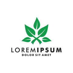 Green Leaf Logo Design, Environment Icon Vector Illustratiom
