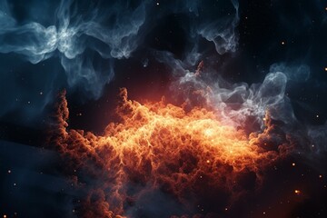 Cosmic gas clouds and infant suns. Generative AI