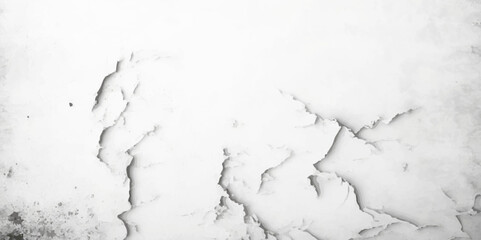 Plaster Old wall texture cement dirty gray with black background abstract grey and silver color design are light with white background. Plastered wall with white uneven stucco with cracks and damages.