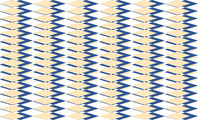 Retro traditional diamond pattern seamless repeat style, replete image design for fabric printing, blue and  cream color wallpaper 