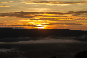 sunrise in the mountains