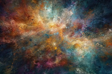 Naklejka na ściany i meble Realm of Serenity: A Heavenly View of the Cosmos Enhanced with Spiritual Energy Generative AI 46