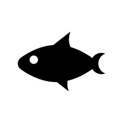 Fish silhouette icon. Seafood. Vector.