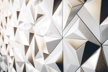 Obraz premium White Futuristic Geometric Abstractions: A Colorful 3D Design