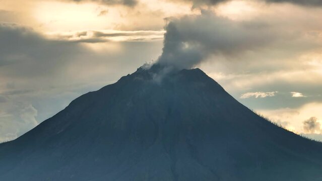 Mount Sinabung is an active volcano on the island of Sumatra, Indonesia.
