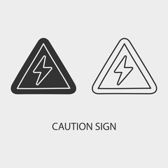 Caution_sign vector icon illustration sign