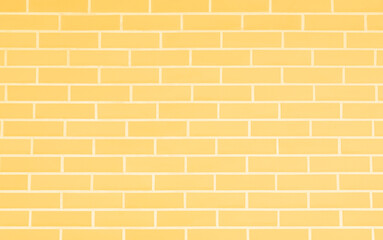 Texture of pale yellow color brick wall as background