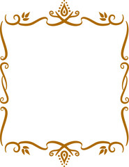 インド風の飾りフレーム。ベクターデータ。