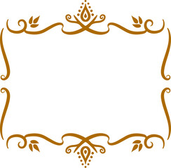 インド風の飾りフレーム。ベクターデータ。