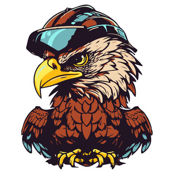 Angry Eagle T-shirt Vector Illustration