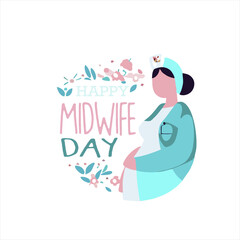 vector design International midwives day illustration flat design