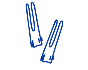 Hairpins. Hairdressing tools for the procedure. Doodle vector illustration