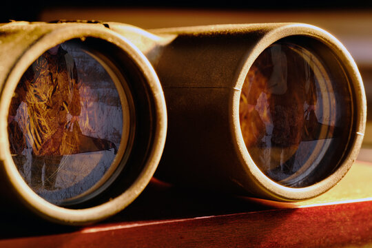 reflections of past hunts in the lenses of old hunting binoculars