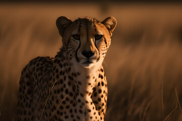 cheetah in the savannah