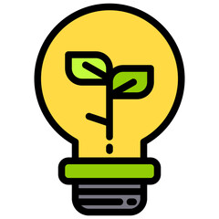 Bulb filled outline icon