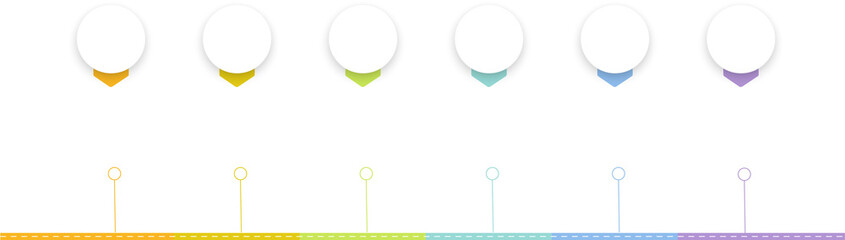 Infographic 6 steps template business data info chart illustration