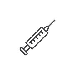 Syringe injection line icon