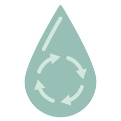 Recycle flat icon