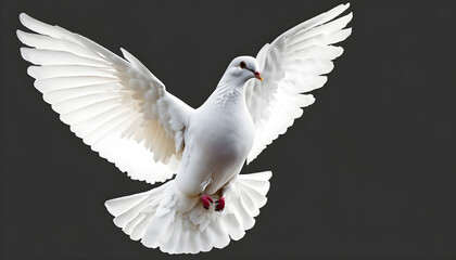 white dove flying, White dove flying isolated on black background and Clipping path. freedom on international day of peace concept, international day of peace1, Ai Generate 