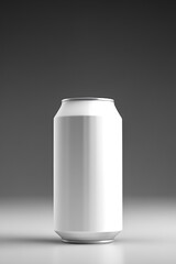 blank aluminum can isolated on white